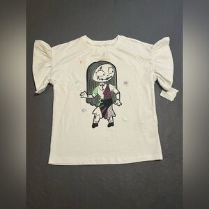 NWT Kids Sz 7/8 White Sally Disney graphic T-shirt Nightmare B4 Christmas